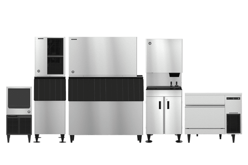 Hoshizaki lineup of commercial stainless steel ice machines